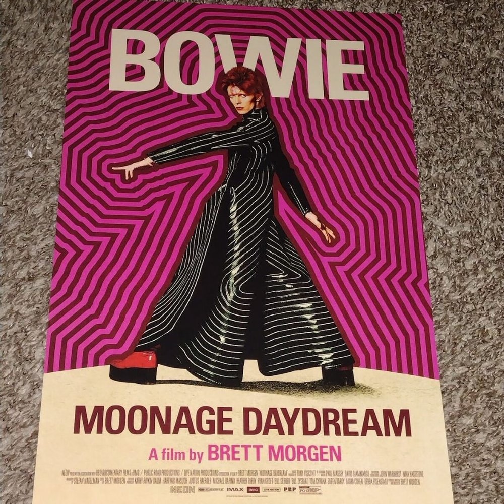 MOONAGE DAYDREAM 11" X 17" Promo MOVIE Poster DAVID BOWIE Ziggy DOCUMENT…